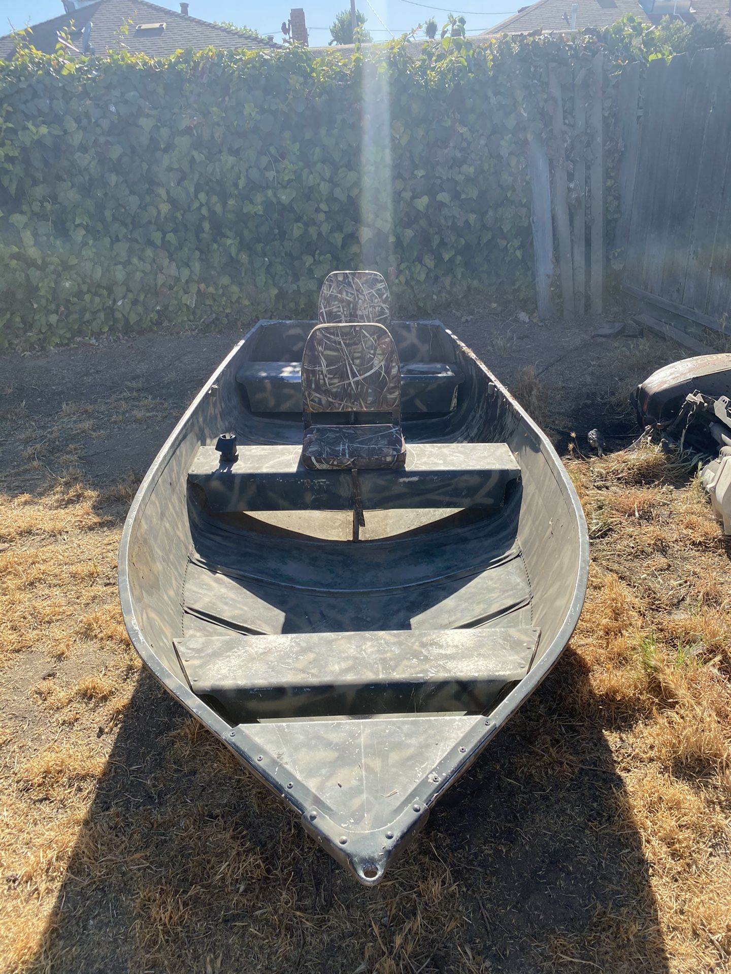 14ft Sears Boat, Trailer And 3hp Game fisher Motor.