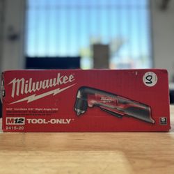 Milwaukee M12 12V Lithium-Ion Cordless 3/8 in. Right Angle Drill (Tool-Only) 