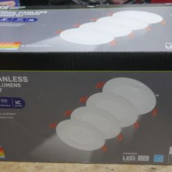 Commercial Electric Slim Baffle 4 in. Color Canless  LED Kit 4PK 1011 573 818 . NEW 