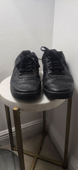 Nike Men's Court Vision Low 'Triple Black Paint Splatter' – Size 9.5 (CD5463-002