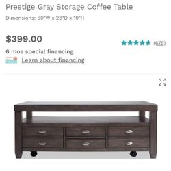 Coffee Table With Storage Drawers