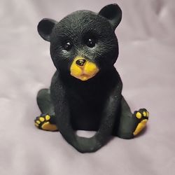 Black Bear Sitting Tabletop Figurine Figure Statue 5.5” X 5” Whimsical