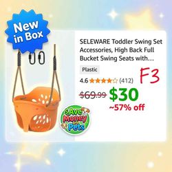 New Toddler Swing Set Accessories - High Back Bucket Swing Seats