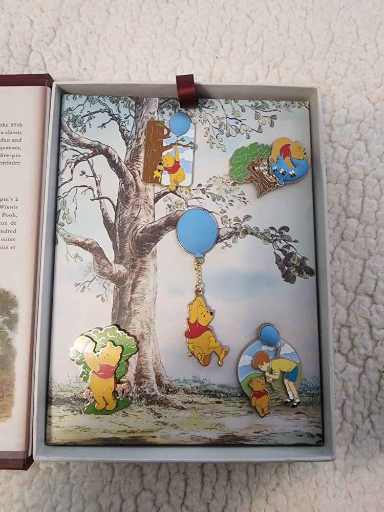Disney “Winnie The Pooh” Limited Edition 55th Anniversary Pin Set Brand New
