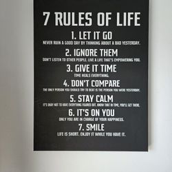 7 Rules Of Life Poster 