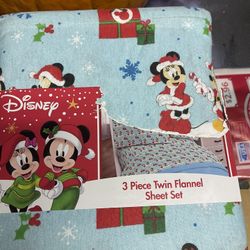 Disney Twin Flannel 3-pc Sheet Set
