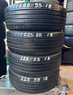 225/55/18 Hankook 🌟🌟 Vendo un set de llantas con 80% de vida las 4 🌟🌟🤩