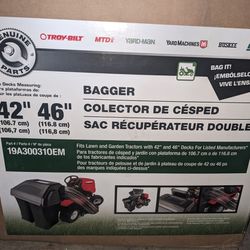 Brand New In Box 42" 46" Bagger For Riding Mower 