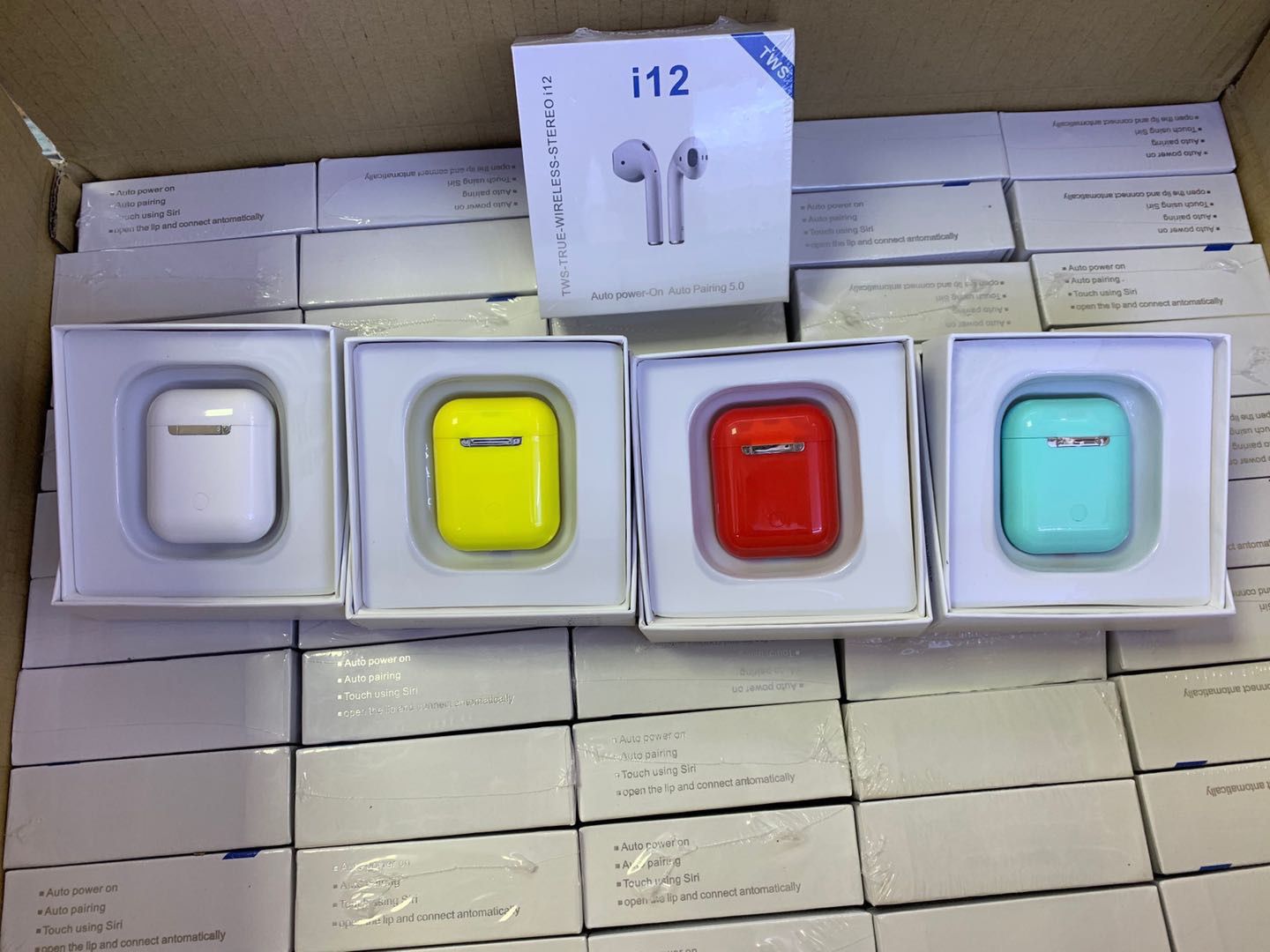 i12 TWS Bluetooth AirPods Style Earbuds Smart Touch Control Headset Headphone