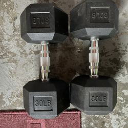 New 30 Pound Dumbbells 
