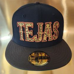 Texas Rangers MLB New Era Tejas 40th Anniversary Edition Size 7 1/8 Fitted Hat 