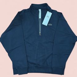 ALO Yoga Pullover 1/4 Zip Navy Medium