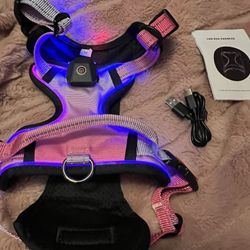 New LED Light Up Dog Harness Size Medium 