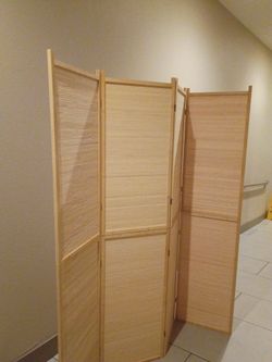 4-Panel Bamboo Room Divider Screen