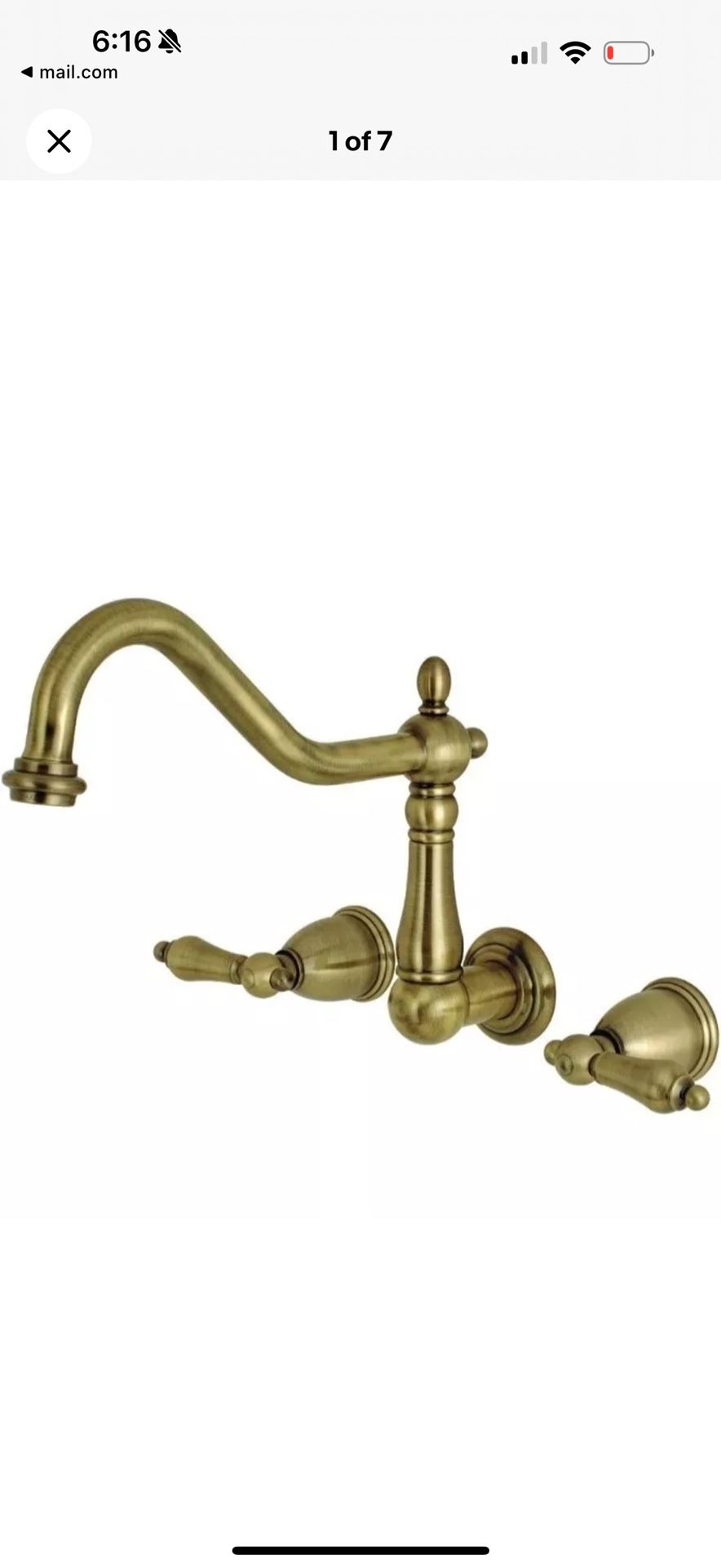 Kingston Wall Mount Brass Kitchen And Bath Faucet