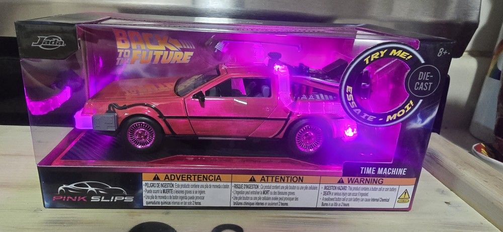 Jada Back To The Future DeLorean Pink Slips Chase Car