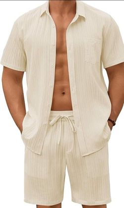 COOFANDY Men’s 2-Piece Linen Summer Outfit Set