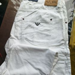 New - Armani White Jeans pants - size 36x30