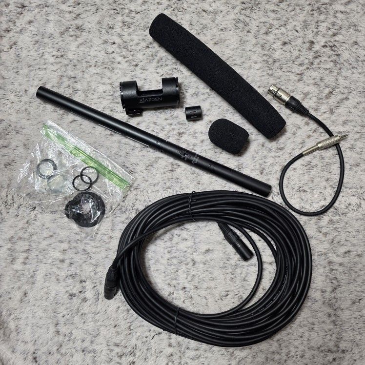Azden SGM-2X Professional Shotgun Microphone for Podcasts, Video, Audio + Cable