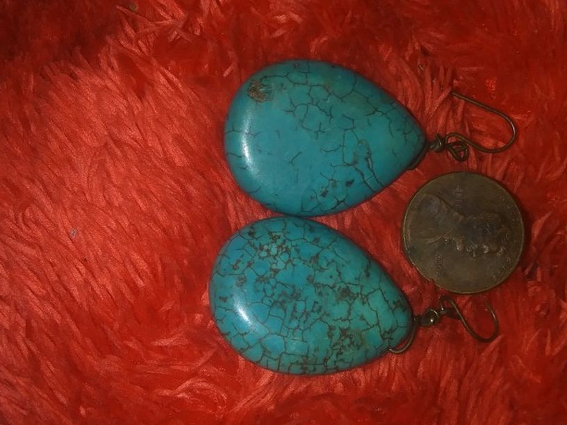 Vintage REAL Turquoise Earrings