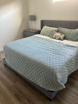 Cal king bed with mattress