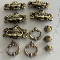 Antique Hardware Cabinet Pulls and Knobs All for $10