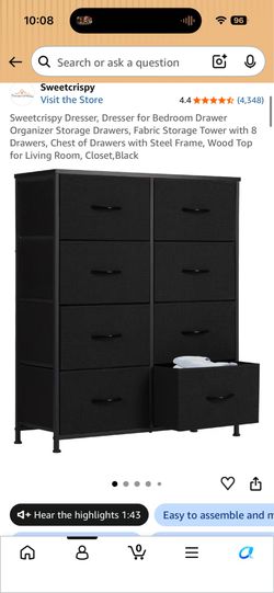 Black dresser.