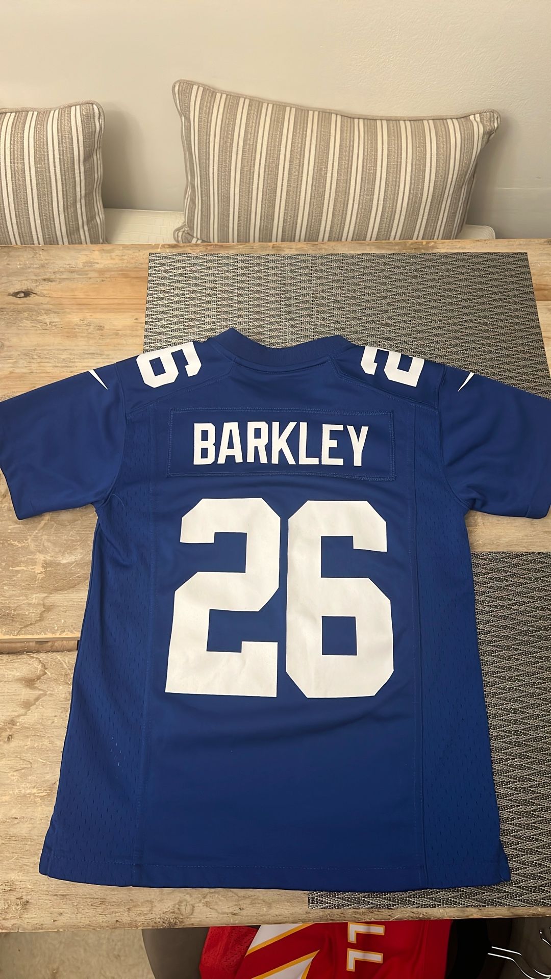 Saquon Barkley New York Giants Youth Small 2018 Nfl Draft Pick Game Jersey – Royal