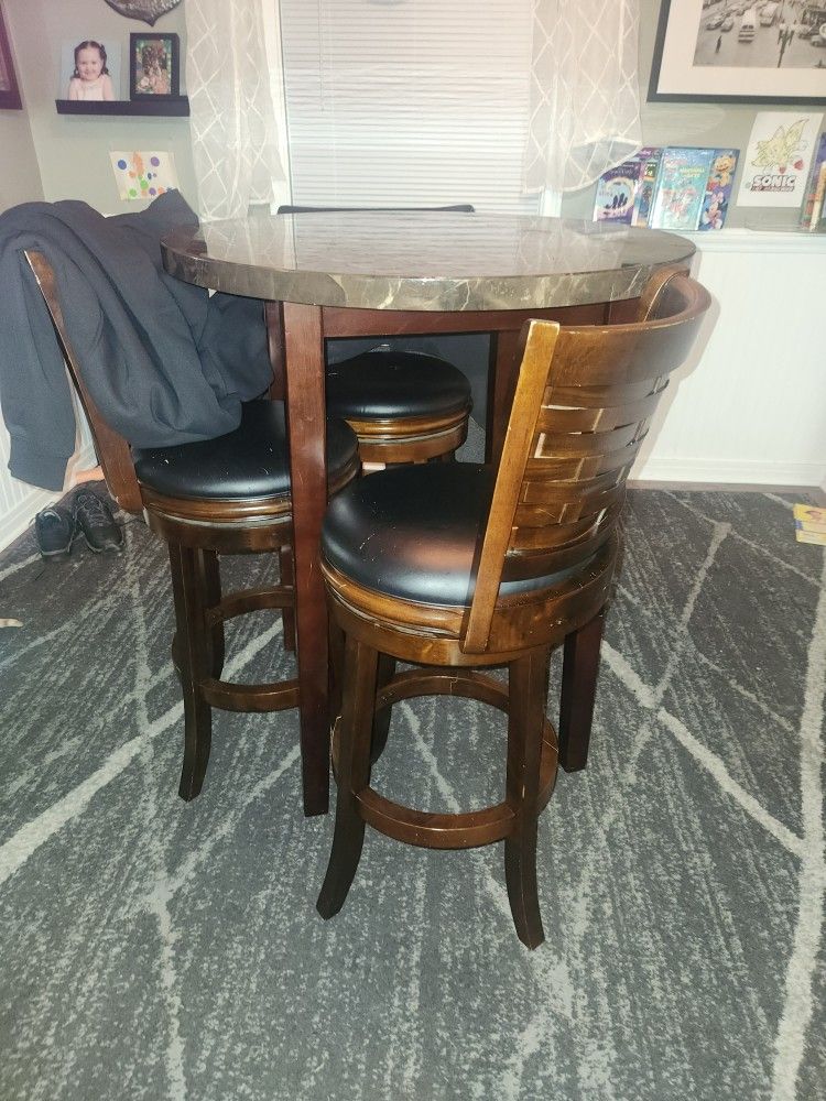 High Dining Room Table And Chairs