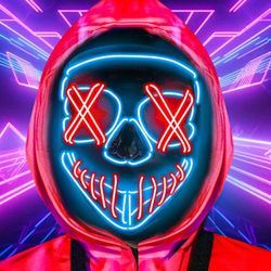 Halloween LED Purge Mask for Adults Scary Light Up Mask