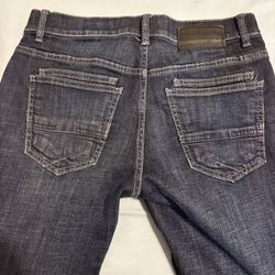 buckle dark blue pants 