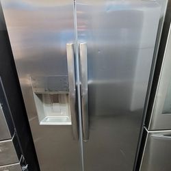 Frigidaire 33" Wide Apartment Size Stainless Steel Side By Side Refrigerator 