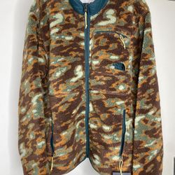 NWT Mens The North Face Jacquard Xtreme Pile Soft Fleece Jacket Camo Size Large