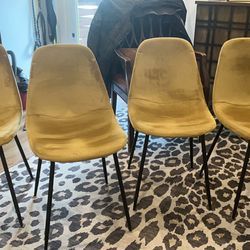 Velour dining room chairs