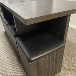Square Table With Ottomans