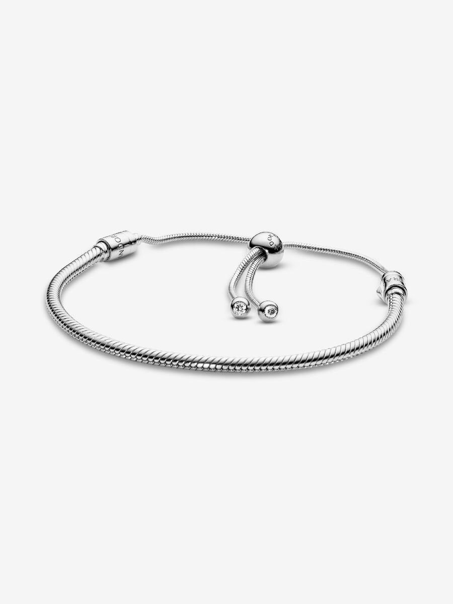 "Pandora Moments Snake Chain Slider Bracelet
Sterling silver"