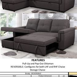 New Functional Sectional With Sleeper 