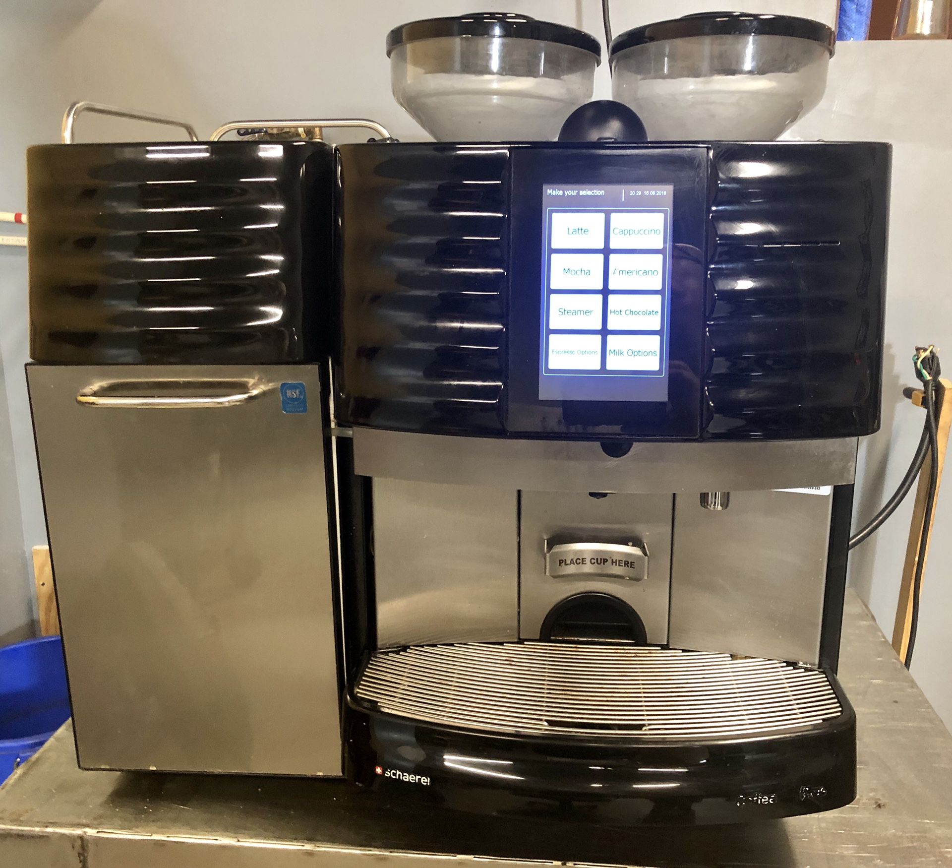 2017 Schaerer Coffee Art Plus Touch Screen Milk Cooler Espresso System
