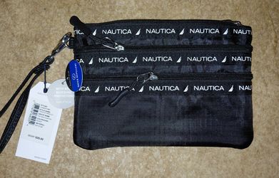 Nautica Triple Zip Wristlet Water Repellent RFID