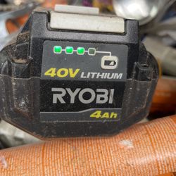 40v Lithium 4ah Ryobi Battery