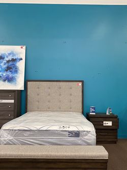 Queen Size Bed Frame and Night Stand Set (Sold Separately)