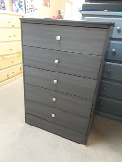 Grey Dresser 5 Drawer