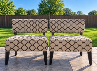 Set of 2 Armless Accent Chairs