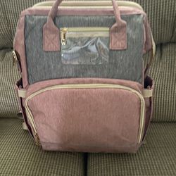 Back Pack Diaper Bag  with Bed