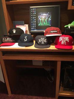 Supreme Men's Red Baseball Caps for sale