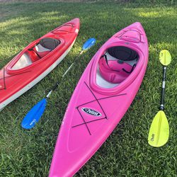 2 Pelican Kayaks (his And Hers)