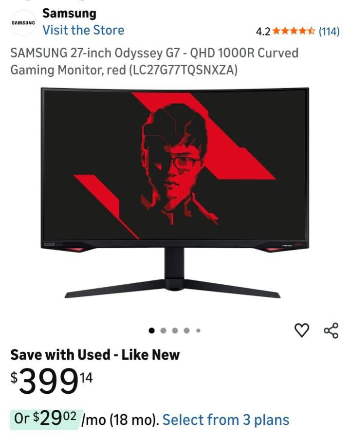 Samsung G7 T1 1400p 240hz limited edition faker Gaming Monitor