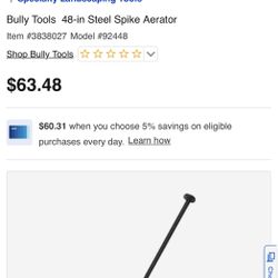 Bully Tool Spike Aerator 48” 