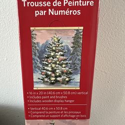 Artist’s Loft Paint by number Kit Decorated Snow Kissed Tree 16x20 New in box