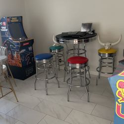 Man Cave/Arcade Room/Game Room table and stools